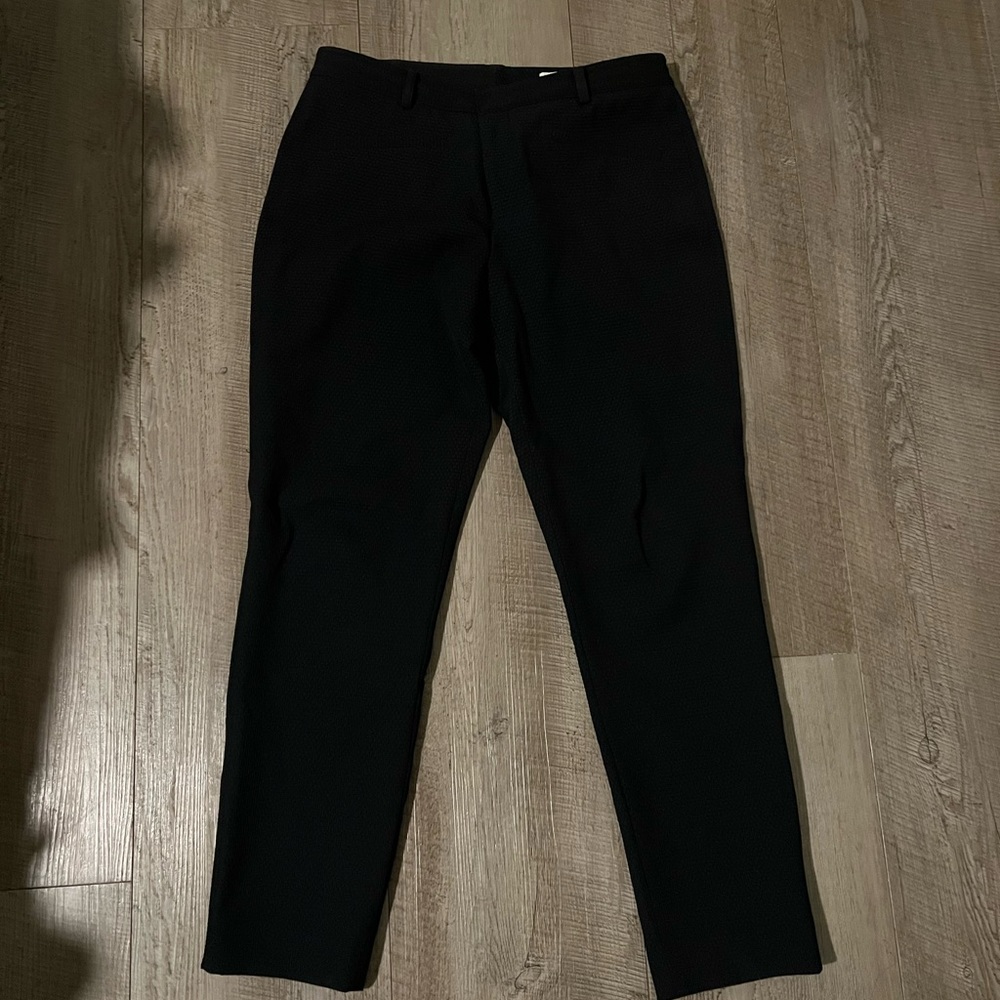 Club Monaco Women’s Renay Jacquard Crop Pant, Navy, Size 6